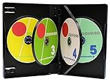 DVDケース 5枚収納 27mm厚DVDトールケース ブラック 3個セット オーバルマルチメディア Mロックシリーズ ブルーレイにも使えます