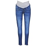 アビックス アルゴヴィア マタニティスキニーパンツ L ブルー ストレッチデニム 875425