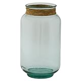 不二貿易 フラワーベース スペイン製 ガラス高さ33cm クリア 23337