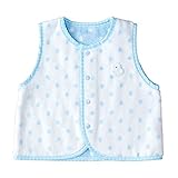 赤ちゃんの城 ベスト 水玉ひよこ サックス