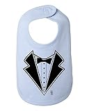 Tuxedo Infant Baby Bib, 100% combed ringspun cotton (Light Blue) by Chic Bad Baby Apparel
