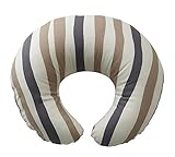 ハナロロ【授乳クッション】(ストライプ　ベージュ）綿クッション 日本製