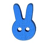 60、赤ちゃんのセーターのボタンの漫画のウサギ装飾ボタン、ブルーのセット
