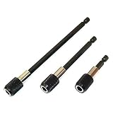 WAIWAIGOODS 1/4インチ 軸 六角 シャンク ソケット 延長 バー 60mm 100mm 150mm ３サイズ セット (ハイグレード)
