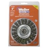 Weilerカーボンスチールホイールブラシ – 0.014 in Bristle Dia Arbor Attachment – 3 in OD & 25000 Max RPM – 1 / 2の3 / 