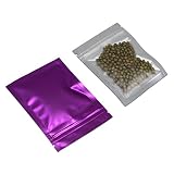 100個multi-colors ResealableクリアフロントMylar Foil食品ストレージバッグHeat Seal Smell Proof Pouches AirtightジッパーGroc