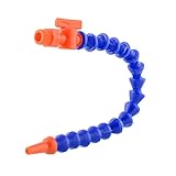 Kicode 1個 1/4" 丸ノズル プラスチック柔軟なスレッドの水の油 クーラント バルブ/フライスホース旋盤フライス付きパイプ CNC機械スイッチ