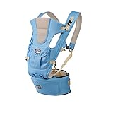 新生児 ベビースリング ベビーキャリアー 多機能 6in1 赤ちゃん　抱っこひも おんぶ紐　子守帯 ３色選べる　調節可能　オールシーズン使用可能　 6重ガーゼよだれパッド付き(ブルー)