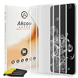 【3枚入】Galaxy S20 Ultra フィルム UV全面吸着 Akcoo Samsung S20 Ultra 5G 9H強化ガラスフィルム 指紋認証対応 高感度タッチ ケースに干渉せず 保護フィルム