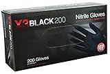 AMMEX - BX3D49100-BX - Nitrile Gloves - Disposable Powder Free Latex Free 3mil Food Safe XXLarge Bla