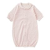 ( チャックル ) chuckle * ボンシュシュ * セーラー襟 パステル ボーダー 新生児 ツーウェイオール ピンク 50-60cm P5275-00-20