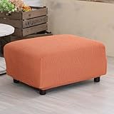 スーパーフィット2WAYストレッチオットマンカバー＊マリオン 1枚（オレンジ）