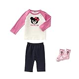 [ミキハウス] MIKIHOUSE 【ダブルＢ】 長袖Ｔシャツ・８分丈パンツ・ソックスセット (70cm-80cm) 64-1102-567 ローズ