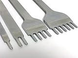 Astral レザークラフト 工具 菱目打ち 4本 セット サイズ幅 4種類 処理 細工 創作 DIY (6mm)