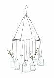 Creative Co-Op DA0239 Wire Hanging of Glass Vases and Crystals [並行輸入品]