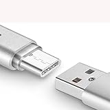 AGPtek 3.3 Ft 2.4 A高速充電ケーブル(Micro USBポート&タイプCポート) Type C IP0113TCT