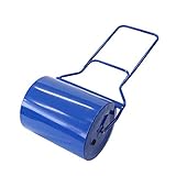 ローラー 芝生用鎮圧ローラー スクレイパー付 重量調節 青 スチール ローラー幅約505mm 最大重量約105kg 転圧ローラー 芝生ローラー DIY 手押し けん引 ガーデンローラー 芝生 芝 庭 