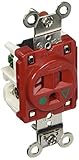 Hubbell IG8310R Single Receptacle Isolated Ground Hospital Grade 20 amp 125V NEMA 5-20R Red [並行輸入品]