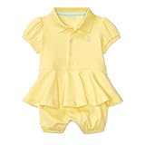 ラルフローレン ペプラム ショートオール (サイズ：9m、カラー：イエロー） Polo Ralph Lauren [並行輸入品]