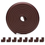 コーナークッション　コーナーガード 赤ちゃん 怪我防止 ケガ防止 厚い 全長5m 8個コーナー ガード (ブラウン)