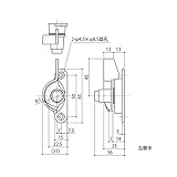 中西産業 戸当リ付クレセントL DC-390