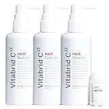 Vitabrid 薬用育毛剤 ビタブリッドC ヘアートニックEX セット (医薬部外品 / 3本セット) 育毛 頭皮ケア (ヘアトニック 330ml / パウダー 4.5g)