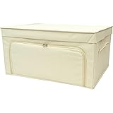 東洋ケース フラップボックス Lサイズ 積み重ね 収納ボックス 幅54×奥行43×高さ27cm アイボリー FBL2-IV