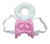 ZERONOWA ベビー ヘルメット クッション 室内 乳幼児用 天使 羽 保護枕 (ピンクドット)