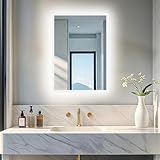 Susire 女優ミラー ドレッサー 鏡 洗面台 壁掛け鏡 洗面所 洗面鏡 ライト付き led 壁掛けミラー 50x70cm