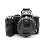 CLSWT Z50 ケース、NikonニコンZ50 カメラ専用 Z50 ボディケース z50保護カバー バッテリーの交換でき 三脚ネジ穴付き ニコン z50 ケース シリコーンケース (BK)