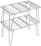 キャンピングムーン(CAMPING MOON) フィールドラック 伸縮式 キャンプ スリム ラック ステンレス 2点セット FD-22-2T-WB