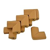 uxcell コーナークッション　コーナーガード　コーナーパッド　コーナーカバー エッジ 保護 プロテクター パッド フラット ルーム 引き出し 気泡ゴム製 ライトブラウン 8個入れ