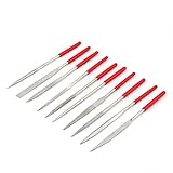 uxcell　ヤスリセット　ダイヤモンドヤスリ　メタル　スクエアラウンド　オーバル　トライアングル　長方形　10 in 1