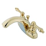 Kingston Brass KB7642AL Two Handle 4 in. Centerset Lavatory Faucet with Retail Pop-up