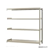 軽中量棚150kg 連結 幅150×奥行30×高さ150cm 4段 アイボリー 150kg/段