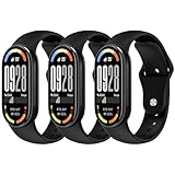 [Diruite] Suoman for Xiaomi Smart Band 10バンド(3件)、ソフトシリコン素材シャオミスマートバンド10交換バンド-黒+黒+黒