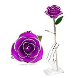 ローズ花、u-kiss24 Kゴールド箔トリムGold Dippedローズfor Lover母Girlfrien、最高のギフトバレンタインデー、母の日、記念日、誕生日ギフトと# xff0 C ;クリス