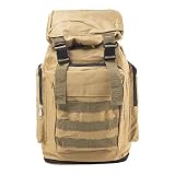 peak motion アウトドア バッグ 登山用バッグ 80L 超大容量 軽量 防水 防災 容量拡大可能 重さを分散できるベルト付き (カーキ)