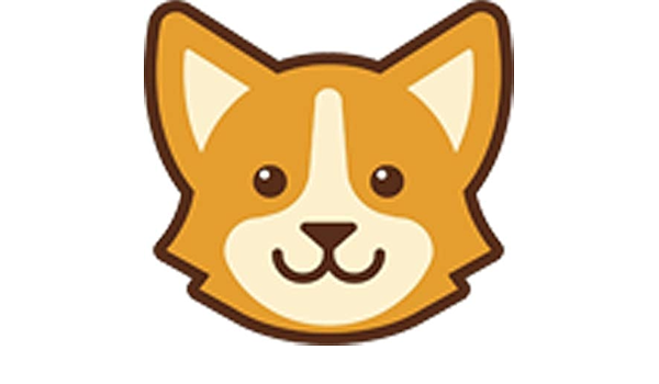 Amazon キュートコーギー柴犬fox絵文字ビニールデカールステッカー 4 Wide オレンジ 外装 エアロパーツ 車 バイク