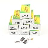 uxcell モーターカーボンブラシ 炭素 金属 ブラック ゴールドトーン 12x8x5mm 10ペア