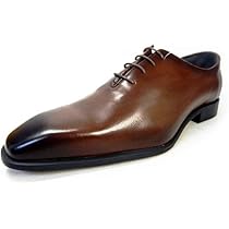 【美品】sergio rossi ホールカットシューズ（8）本革　革靴　刺繍　茶 ビジネスシューズ 牛本革靴 メンズ ドレス ウイングチップ