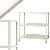 スマートラック NSTRK-363 幅90×奥行20×高さ94.5cm 3段 ホワイト 80㎏/全