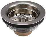 Keeney真鍮Sink Strainer with固定支柱ステンレススチールバスケット 1