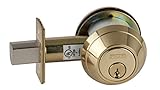 Schlage Lock Company B660605 Grade 1 Single Cylinder Deadbolt with 12297 Latch and 10094 Strike, Sat