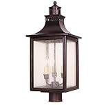 Savoy House Lighting 5-255-13 Monte Grande Collection 3-Light Outdoor Post Mount Lantern, English Br