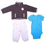 Carter's(カーターズ) ベビー ボアジャケット / ボディスーツ / ロングパンツ 3点セット (グレー) Baby 3-Piece Set