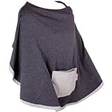 Minene Nursing Shawl (Grey Melange and Flowers) by Minene