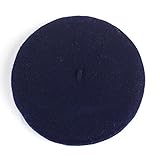 キッズ ベレー帽 100%ウール 選べる40色 (ネイビー)