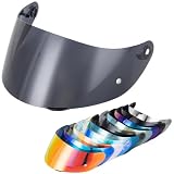 Wayocfei agv K1 シールド,【適合：K1 S/K3 SV/K5 S/K5】ヘルメット・バイザー 紫外線 吸収 バイク用 ヘルメットアフターマーケット交換 (ダークティール)