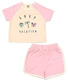 ANAP KIDS ベビーパイルトップス+パンツSET-UP ライトピンク 80